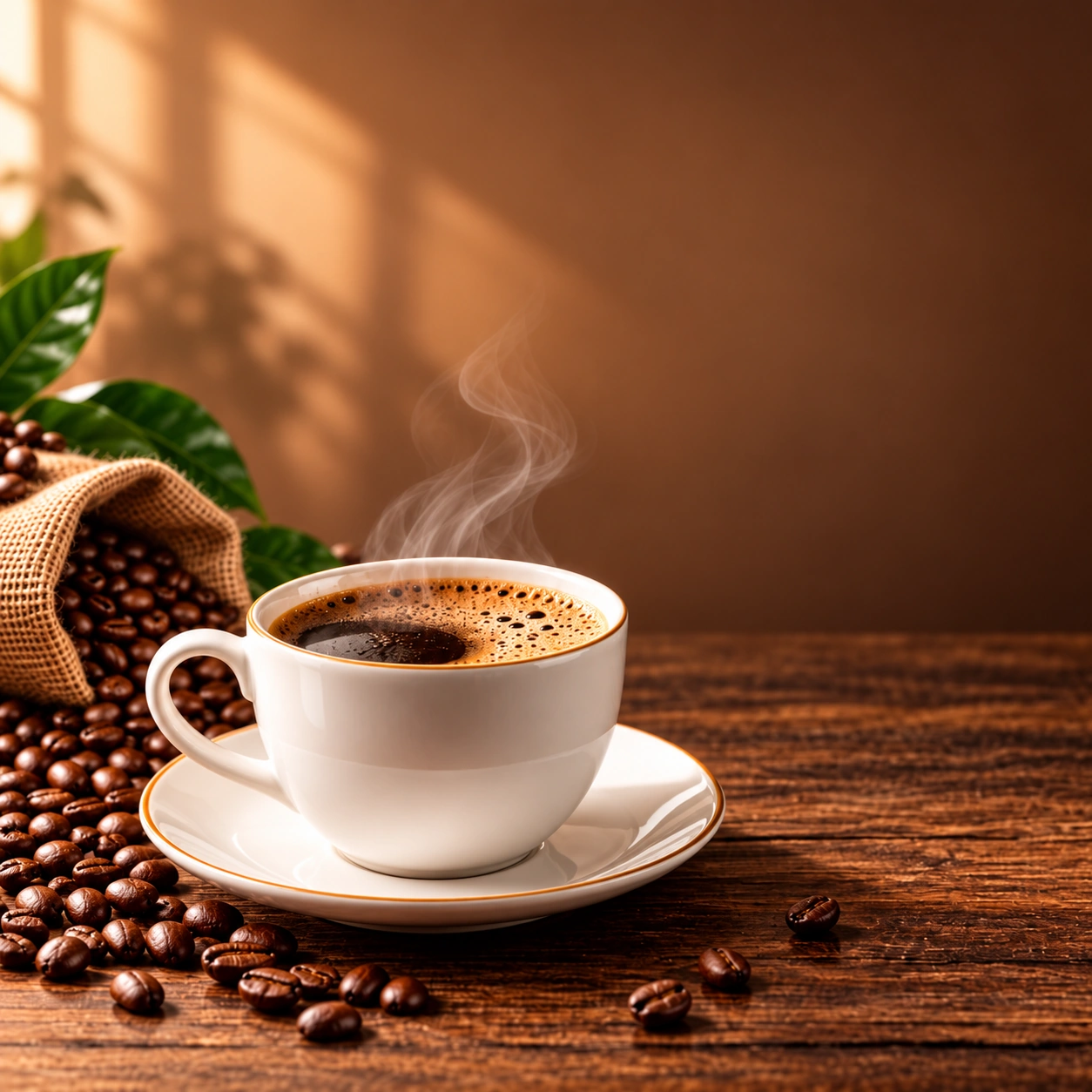 Diseño creado con IA para magnético publicitario de cafetería