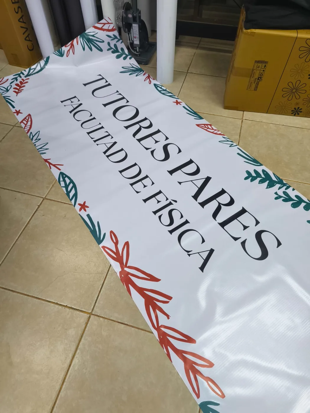 Lienzo Tutores Pares Facultad de Física impreso en tela PVC