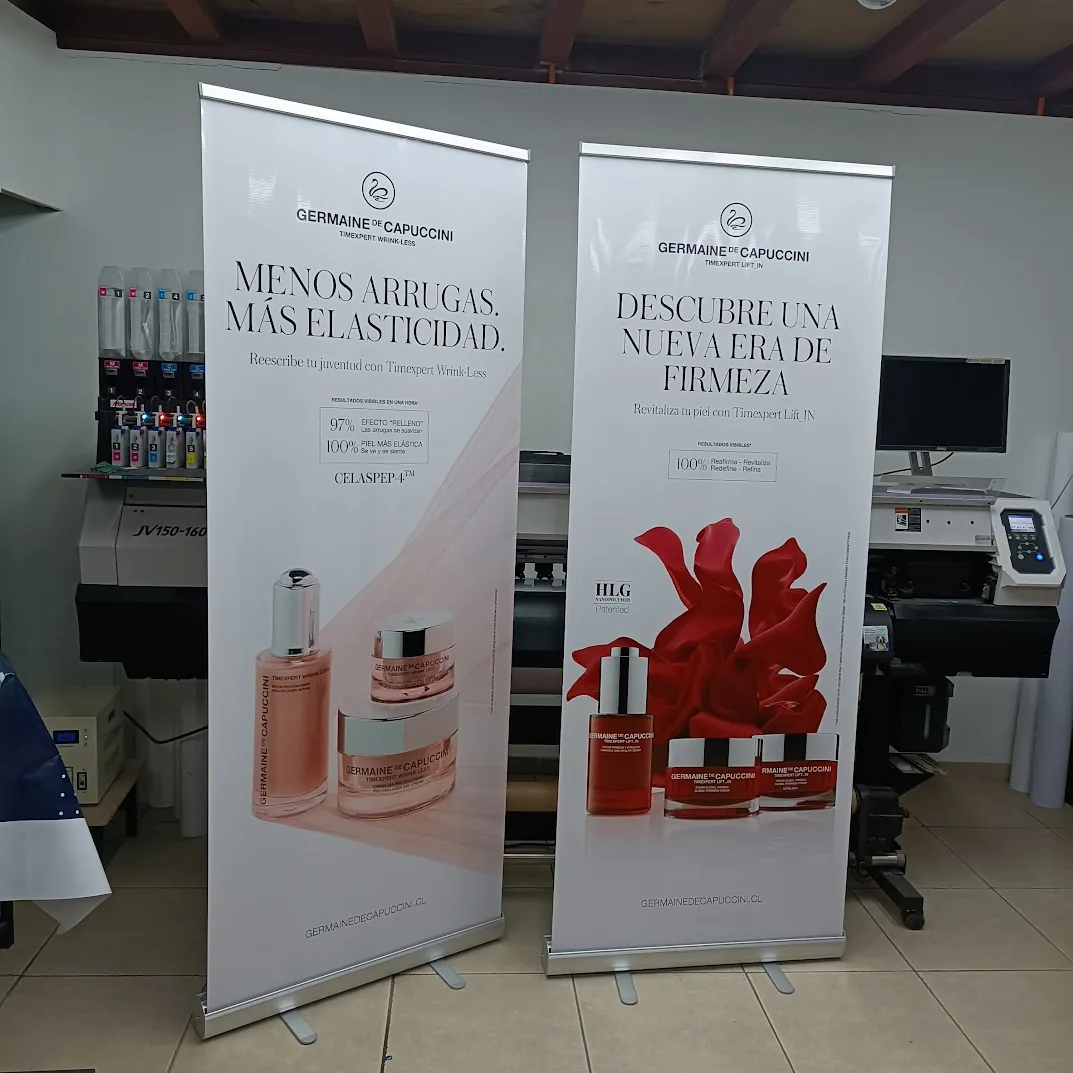 Pendones roller para marca cosmética Germaine de Capuccini